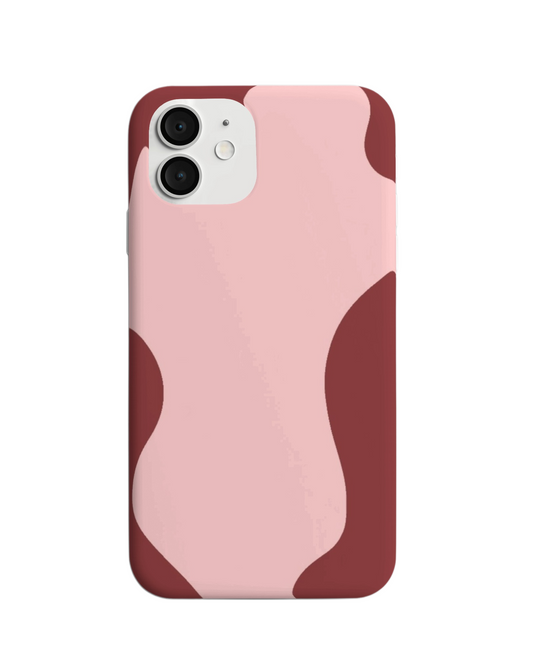 Blush & Burgundy Abstract Phone Case β Bold Minimalist Design