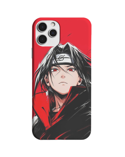 Crimson Ninja Resolve: Bold Anime-Inspired Phone Case