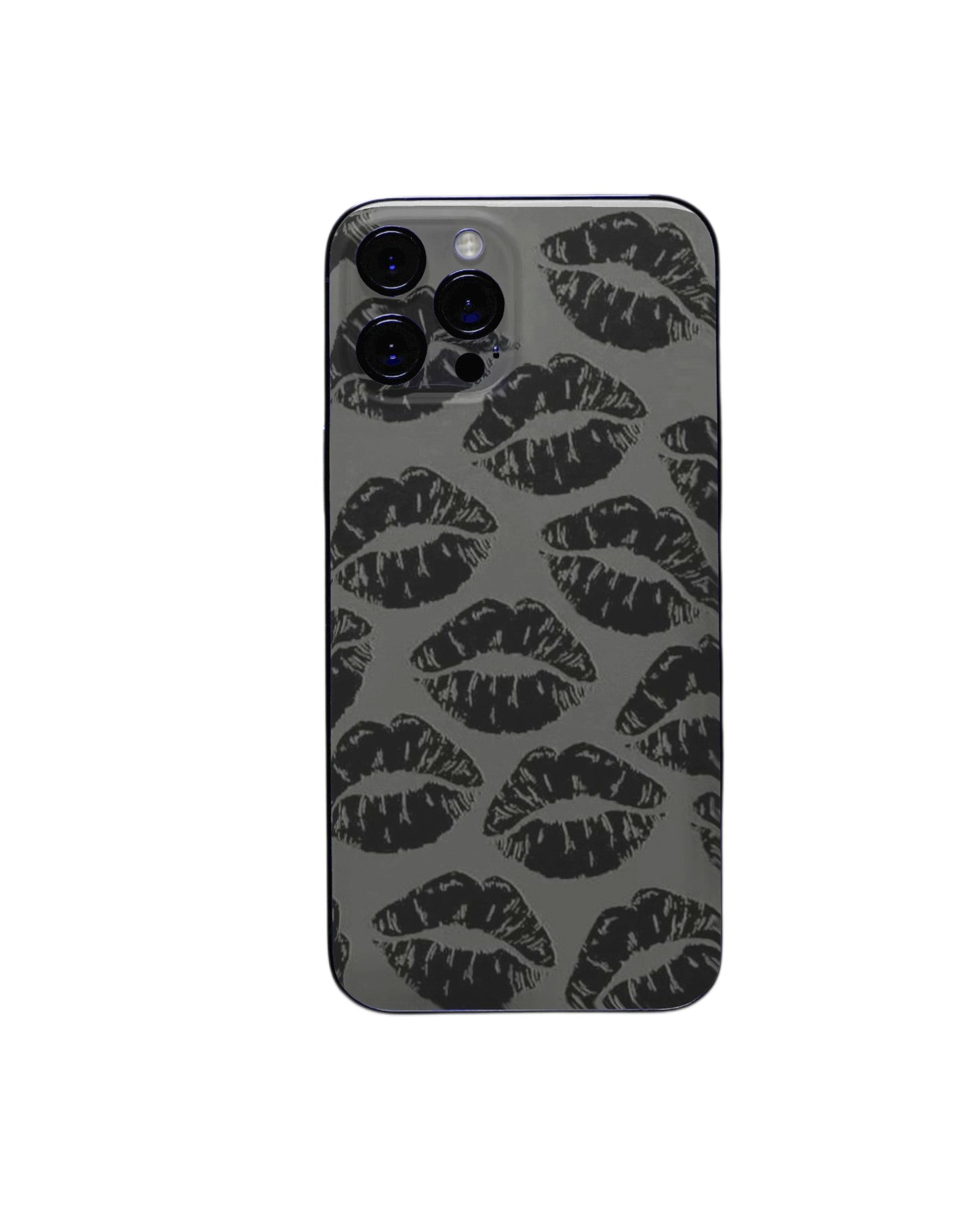 Midnight Kiss - Chic Lip Print Phone Case