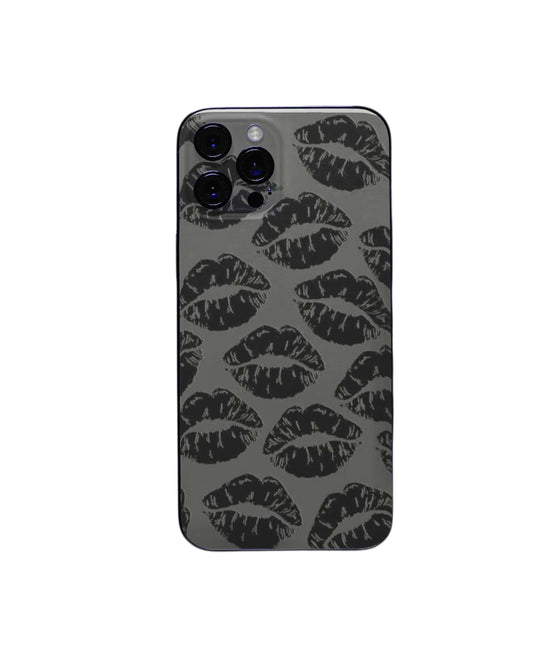 Midnight Kiss - Chic Lip Print Phone Case