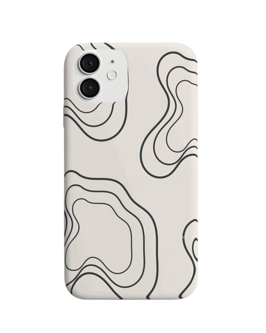 Abstract Contour Line Art Case – Minimalist Style