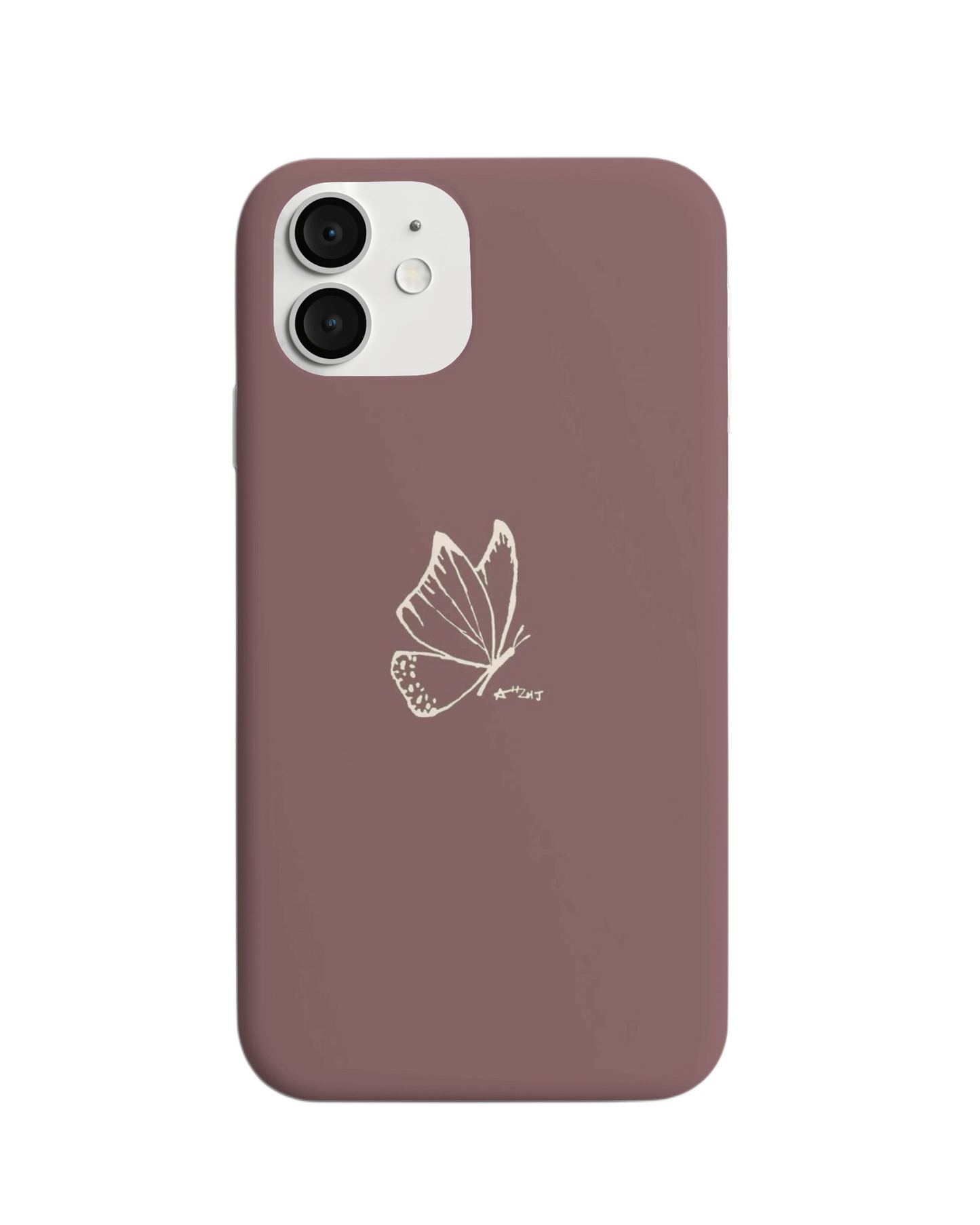 Minimal Butterfly Elegance – Soft Matte Phone Case