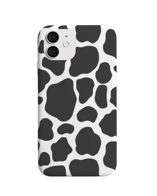 Black & White Cow Print Phone Case – Trendy Protective Cover