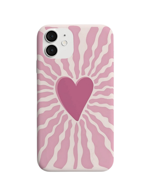 Pink Radiant Heart Phone Case – Bold Love Design
