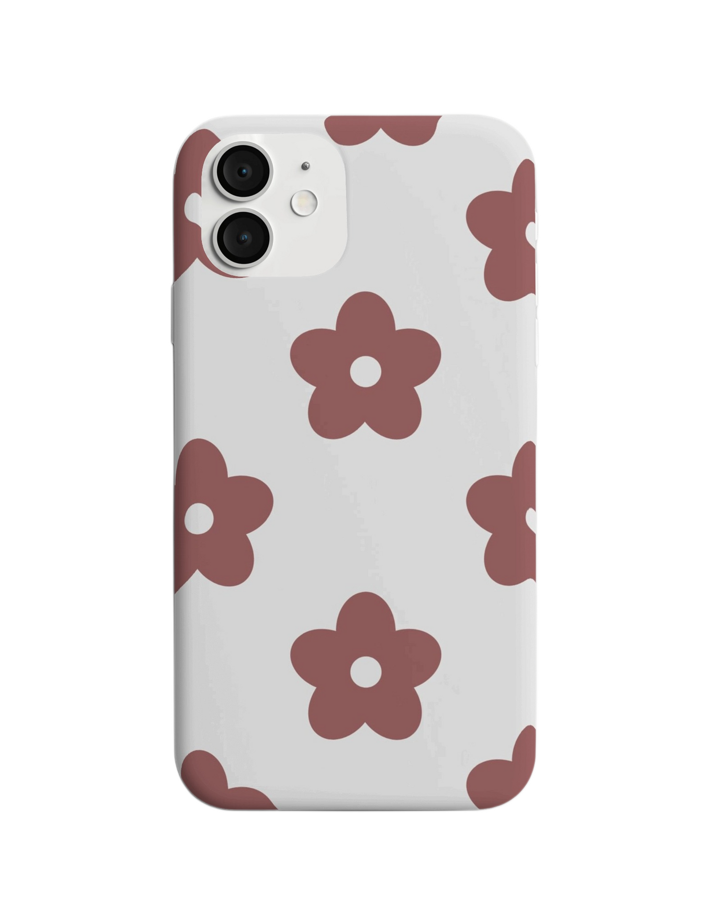 Retro Blossom Pop – Minimal Floral Pattern Phone Case
