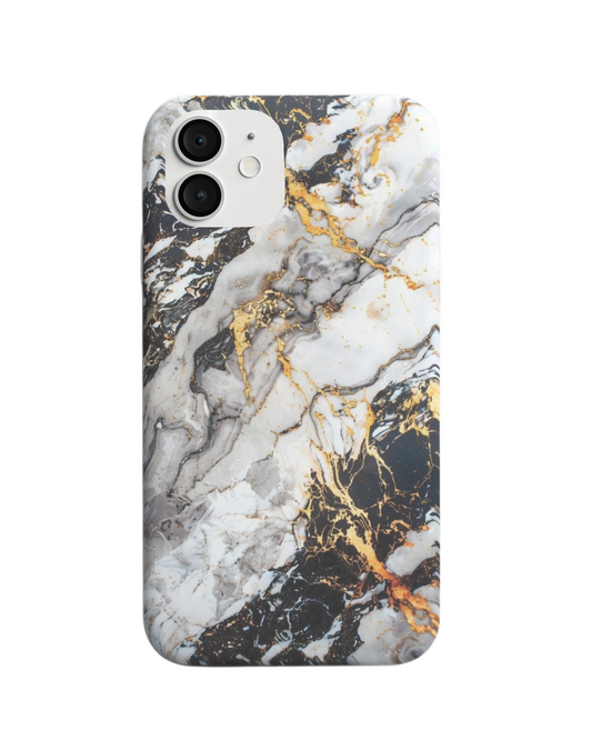 Elegant Black and Gold Marble Phone Case – Luxury Stone Design