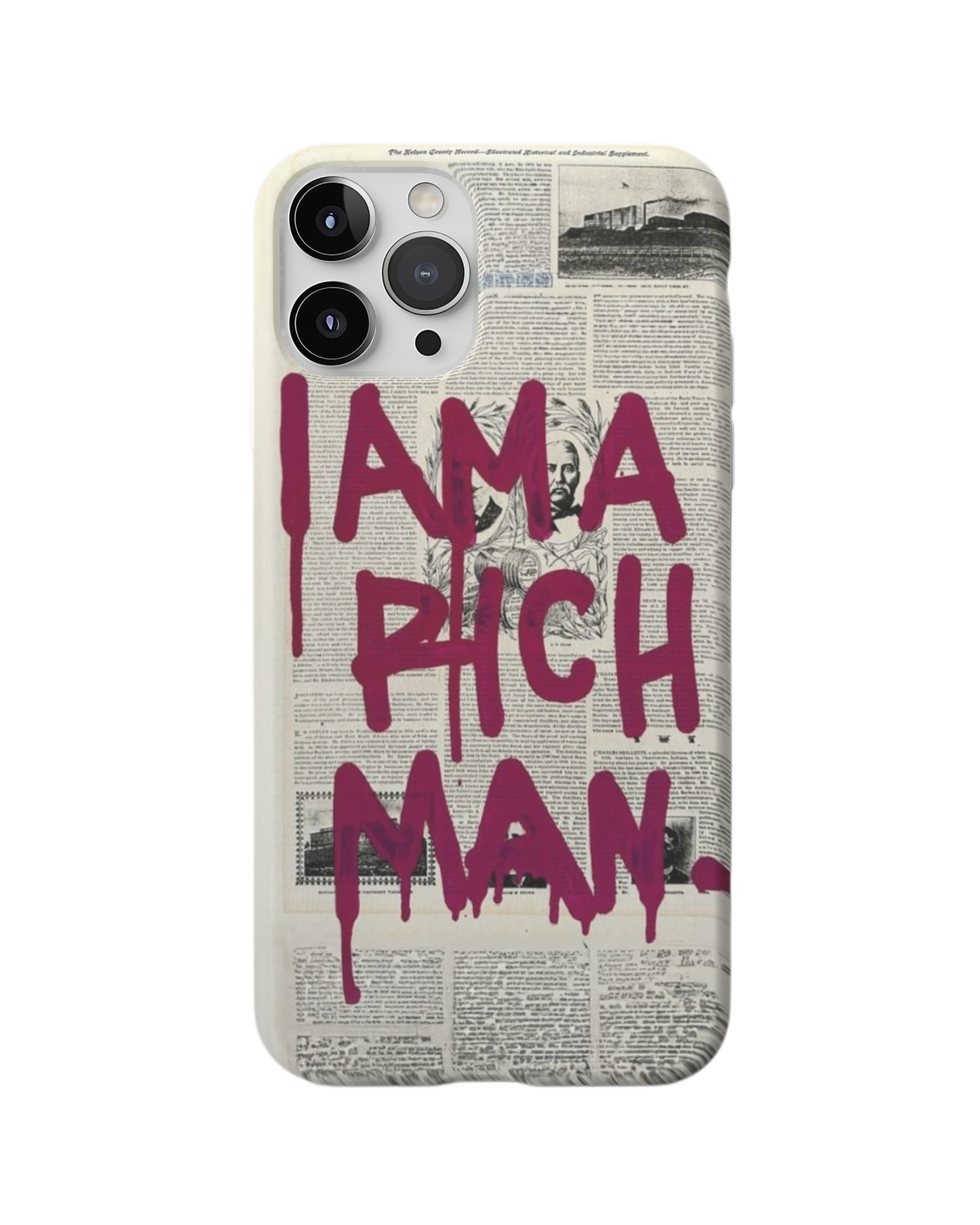 I Am a Rich Man" Graffiti-Inspired Phone Case