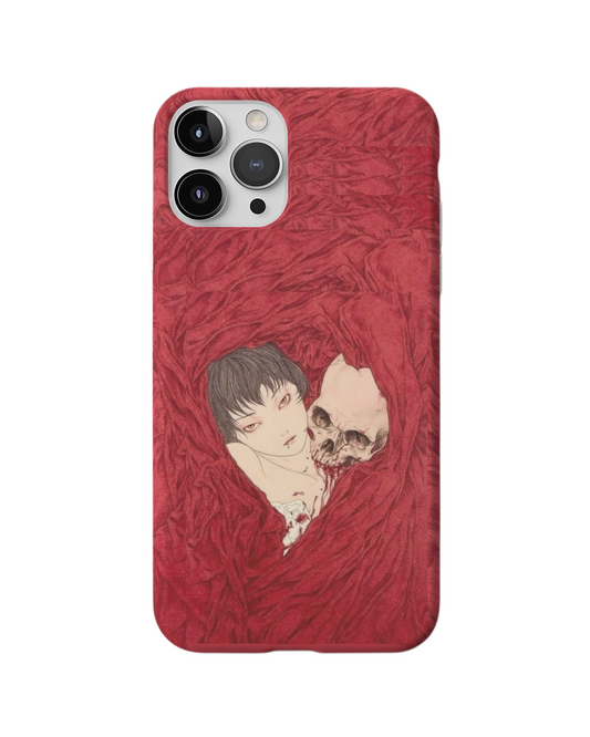 Crimson Embrace: Art-Inspired Gothic Phone Case