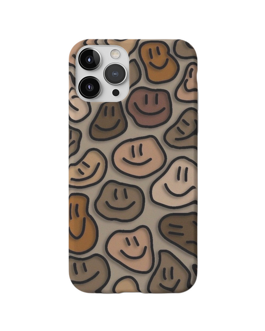 Earthy Smile Doodles Case – Positive Vibes in Every Shade