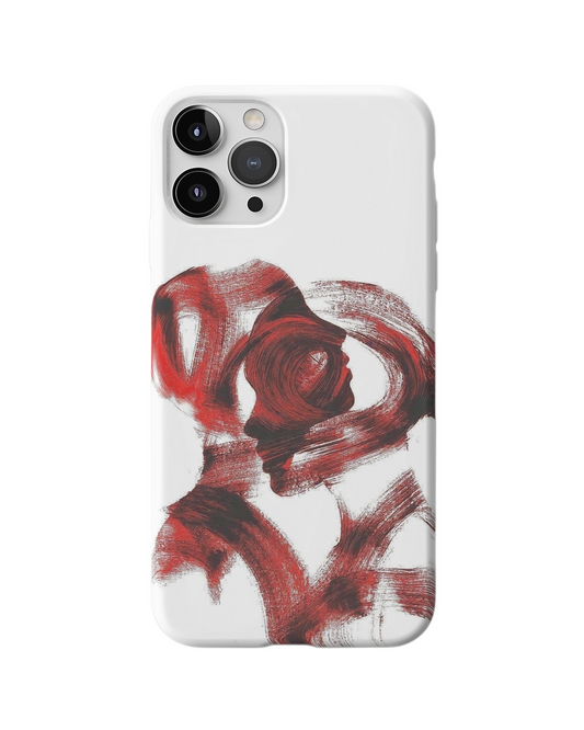 Crimson Whirl – Abstract Expressionist Phone Case